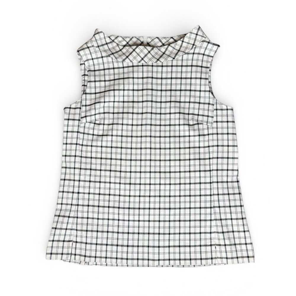 Sara Campbell Plaid Top Black &‎ White Women's Size S